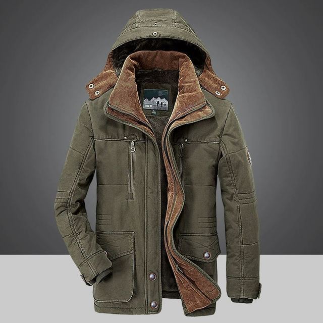 Parka d'Hiver Thermique pour Hommes avec Multiples Poches