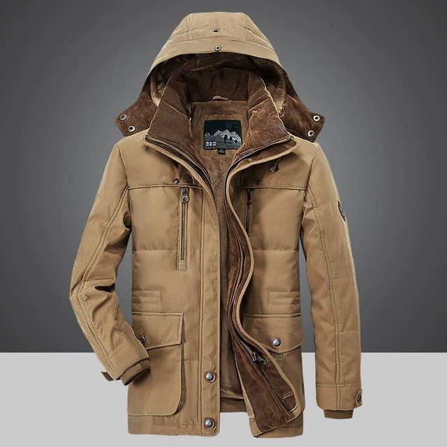 Parka d'Hiver Thermique pour Hommes avec Multiples Poches