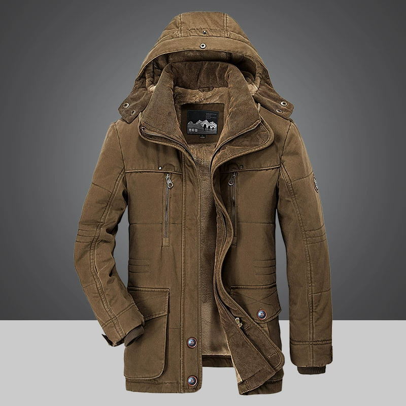 Parka d'Hiver Thermique pour Hommes avec Multiples Poches