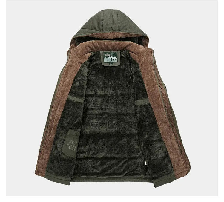 Parka d'Hiver Thermique pour Hommes avec Multiples Poches