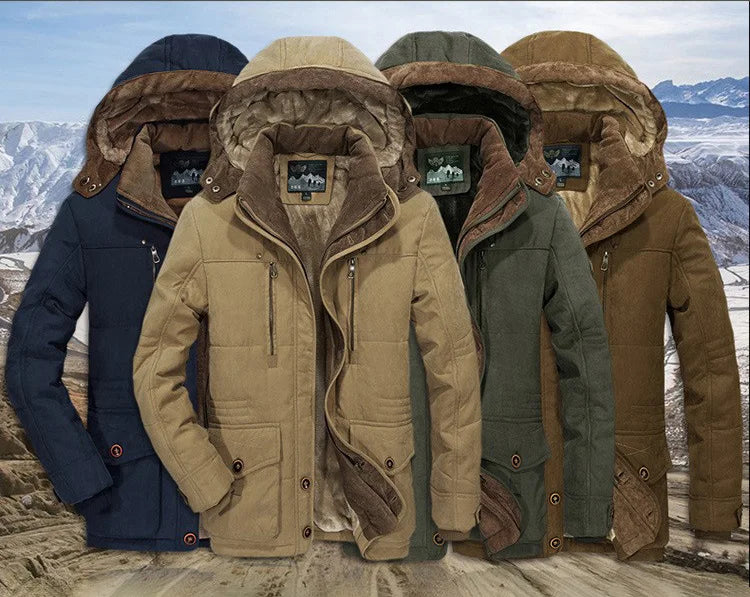 Parka d'Hiver Thermique pour Hommes avec Multiples Poches