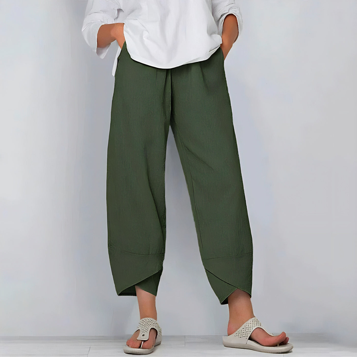 Bella - Pantalon Chic en Coton et Lin